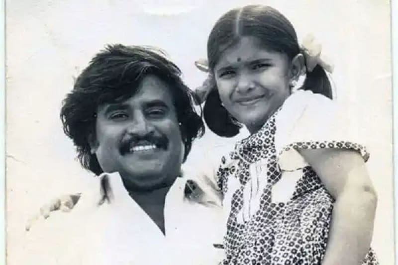 Anuradha Sriram With Rajinikanth photo
