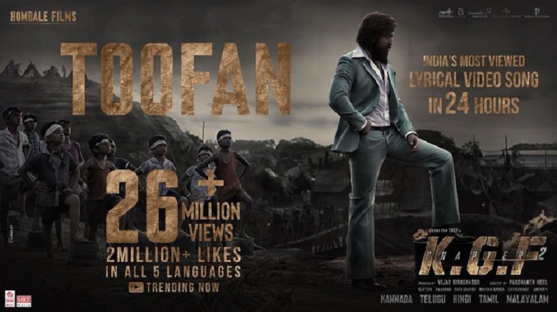  Toofan from KGF Chapter 2 Movie Songs Out