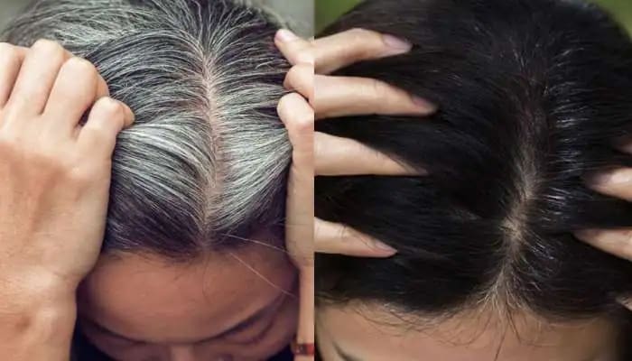 Easy way to darken grey hair